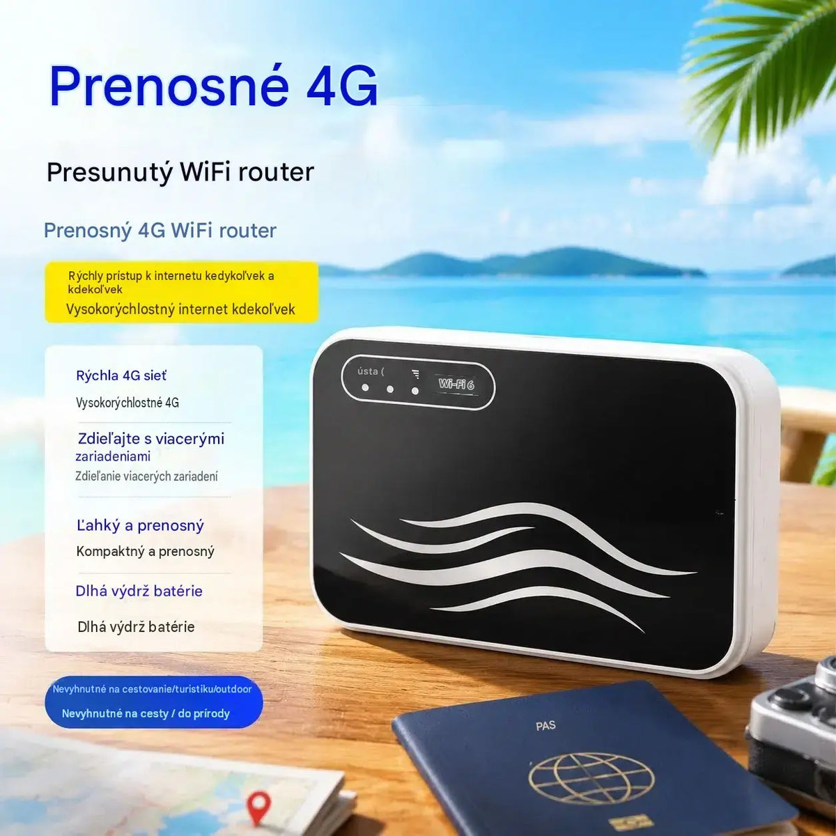 🌍🛜 Globálna prenosná Wi-Fi – bez víz – využívajte prístup na internet kedykoľvek a kdekoľvek.