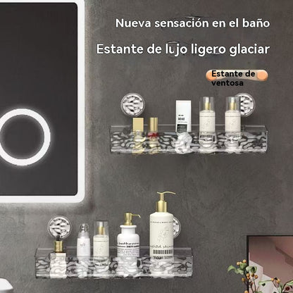 🔥【Descuento del 50% por tiempo limitado】 Estante popular con ventosas de vacío sin necesidad de taladrar, escurridor ondulado de estilo moderno, ideal para cocina y baño