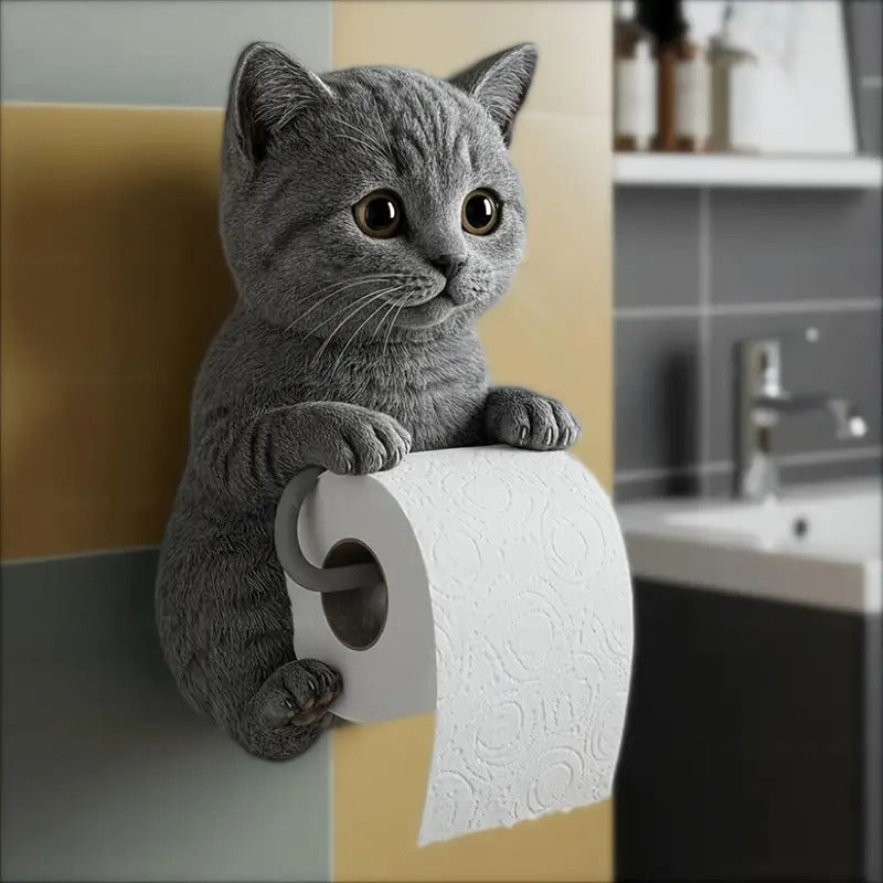 🐱【Horúci výpredaj roka】💥Roztomilý držiak na toaletný papier s mačkou✨📦Doprava zadarmo – skladom