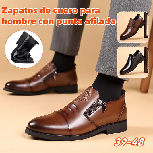 💥👞【Oferta especial por tiempo limitado 50%】Zapatos de cuero elegantes y modernos para hombre