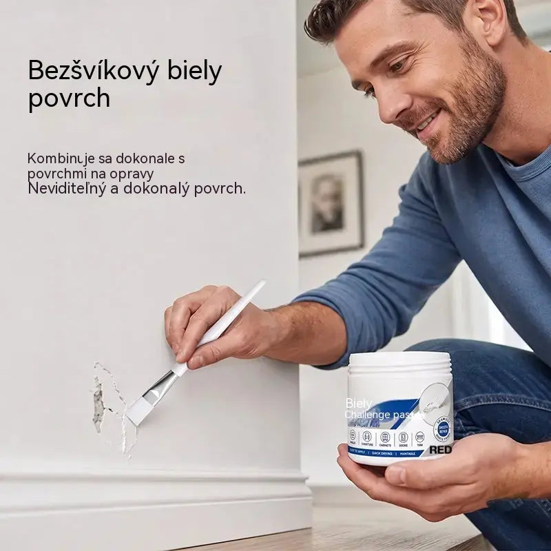 🧹🏠【2 sady 24 €】Retušovacia pasta na biely nábytok so štetcom