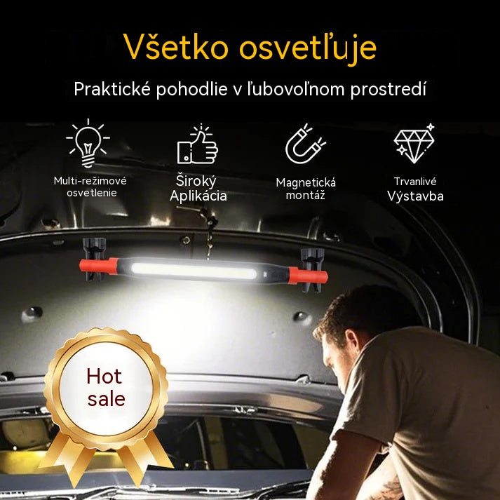 📢💡Nabíjateľné pracovné svetlo 4 v 1: Bez použitia rúk kdekoľvek.