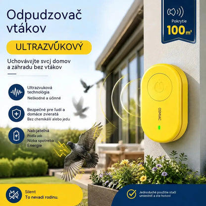 🐦 Prenosný ultrazvukový odpudzovač vtákov | Automatický odpudzovač holubov, ideálny na balkóny, do záhrad a exteriéru