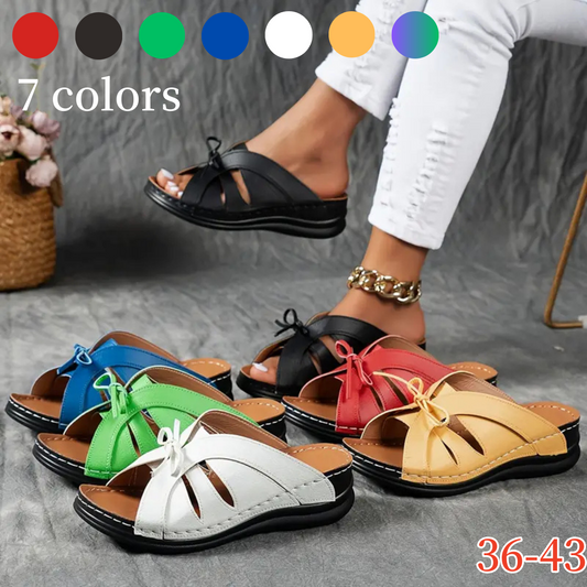 🔥【Súper populares】【Tacón de 5,5 cm】Sandalias de cuña con suela suave