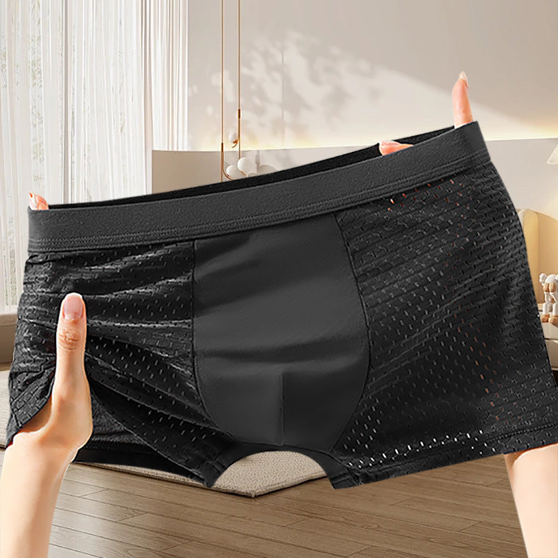 🔥【Compra 6 y llévate 6 gratis】Calzoncillos bóxer de malla transpirable y cómodos para hombre