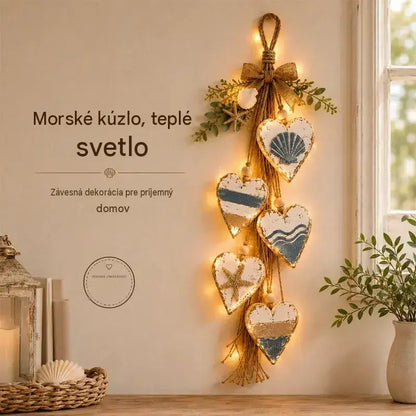 ❤️🔔 Závesné LED svietidlo v tvare srdca, retro dekorácia na stenu do interiéru domu ✨🏡