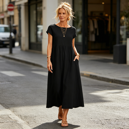 🔥✨【S-XXL】Nuevo vestido sin mangas para mujer, diseño de color liso, transpirable y cómodo, ¡oferta por tiempo limitado!