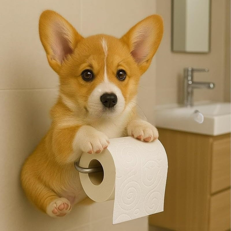 🐕🔥【Descuento del 50%】Porta rollo de papel higiénico con diseño de perrito, ¡en venta caliente!