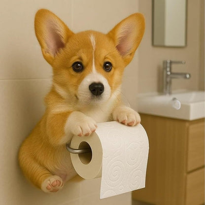 🐕🔥【Descuento del 50%】Porta rollo de papel higiénico con diseño de perrito, ¡en venta caliente!