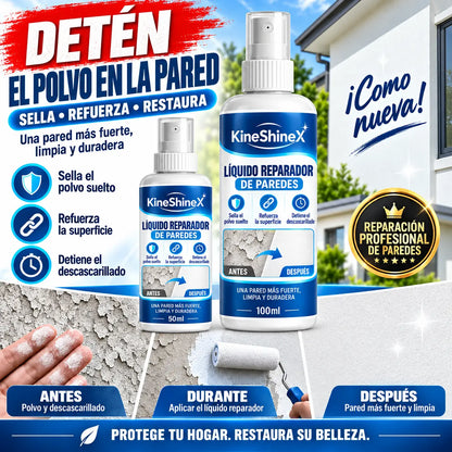 🏆100 ml + 50 ml (2 botellas)💥Agente reparador y endurecedor líquido para paredes: combina funciones de relleno, sellado y refuerzo en un solo producto.