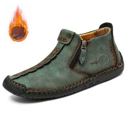 👞💥【Sezonski popust 50%】Zimska novost 2025: Moški čevlji Martens s krzneno podlogo in zadrgo