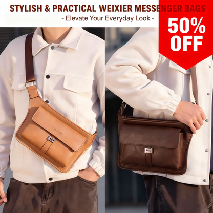 🎁Bolso bandolera sencillo, impermeable y de gran capacidad, de piel sintética PU portátil de alta gama.