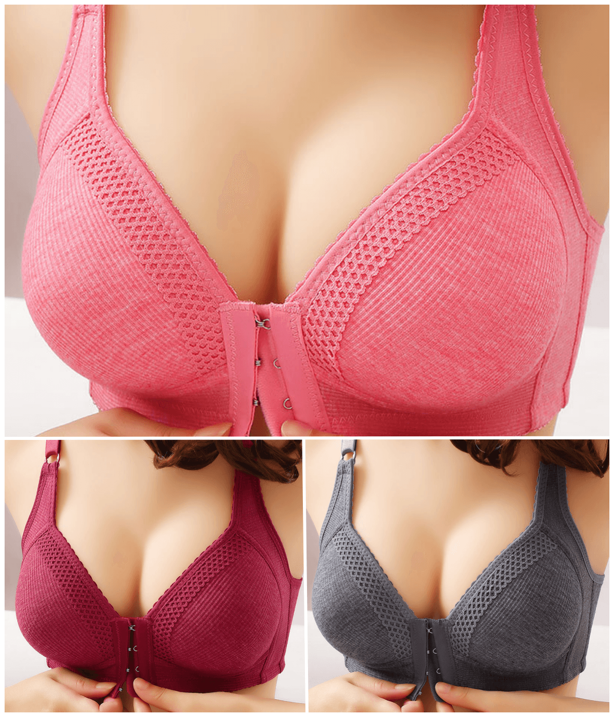 💖🔥 [3 kusy] Vysokokvalitná bezšvová push-up podprsenka, štýlová a sexi, priedušná a pohodlná