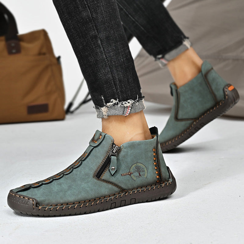 👞💥【Sezonski popust 50%】Zimska novost 2025: Moški čevlji Martens s krzneno podlogo in zadrgo