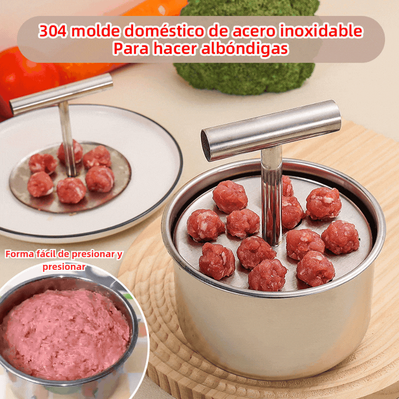 🔥🍖 【Compra 1 y llévate 1 gratis】Herramienta de cocina de acero inoxidable 304, molde para albóndigas, ideal para carne y pescado