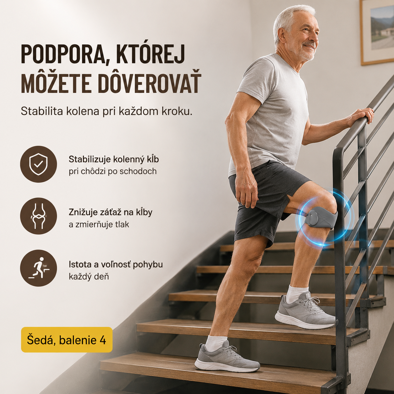 4 páry za 23 eur🏃‍♀️ Športová ortéza na koleno👉 Koleno potrebuje čas. Táto páska mu ho dáva.