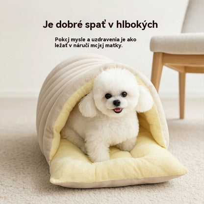 🐾🏠【Zľava 50% na obmedzený čas】Teplá a pohodlná plyšová búdka pre domáce zvieratá