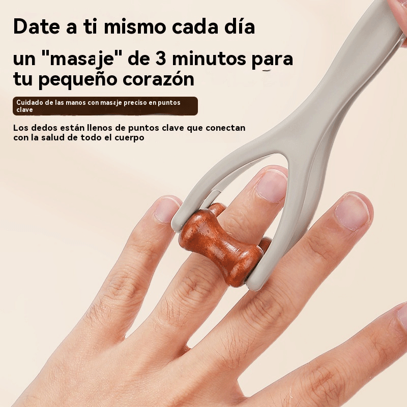 ✨🌿 【Compra 2 y llévate 2 gratis】Masajeador de dedos de madera natural, ayuda a desbloquear meridianos y aliviar la fatiga de las manos