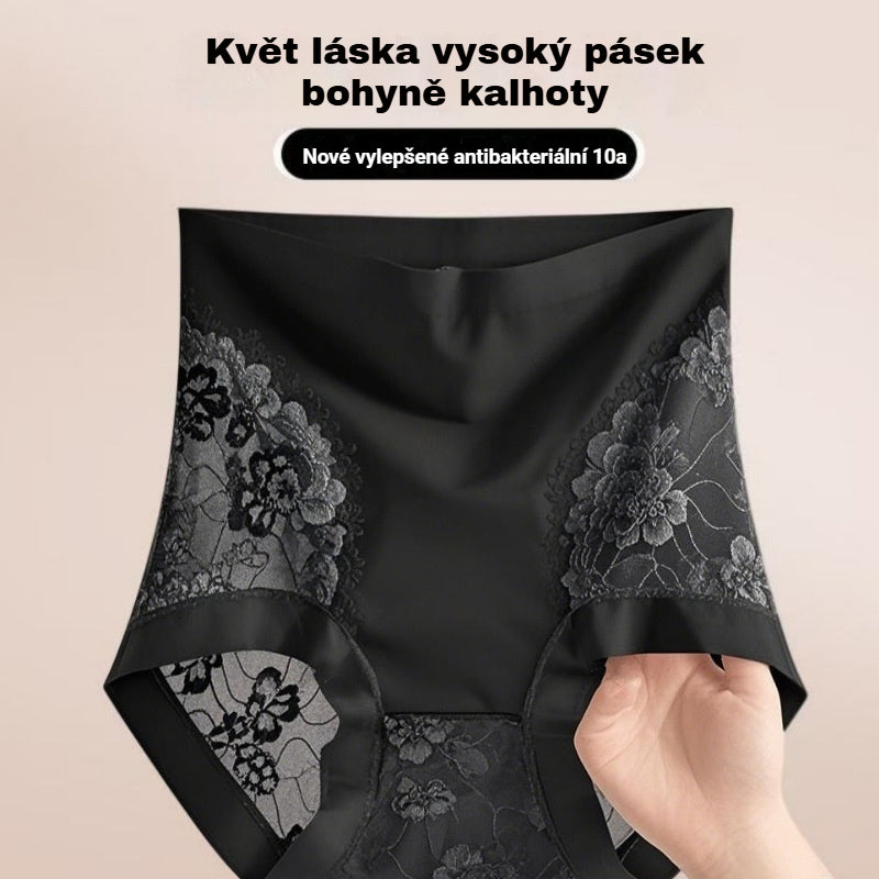🎀🔥【Časově omezená sleva 50 %】Dámské krajkové kalhotky, bezešvé provedení, vysoká elasticita, tvarování bříška a zvednutí hýždí【balení 5 ks】