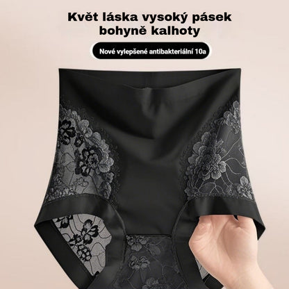 🎀🔥【Časově omezená sleva 50 %】Dámské krajkové kalhotky, bezešvé provedení, vysoká elasticita, tvarování bříška a zvednutí hýždí【balení 5 ks】