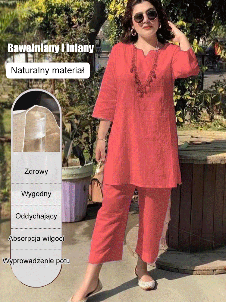 【40-100KG】 2025 nowy wiosenny temperament/garnitur dojeżdżający do pracy bawełna i len