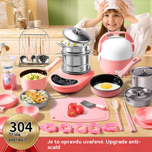 🔥¡45% de descuento por tiempo limitado! 🎁 Juego de cocina mini para niños 🍳 Tamaño grande - Set completo de 14 piezas