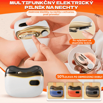 ✂️💅🔥【¡Compra 1 y llévate otro gratis!】 Lima de uñas eléctrica multifuncional, cortauñas eléctrico con protección antipellizcos