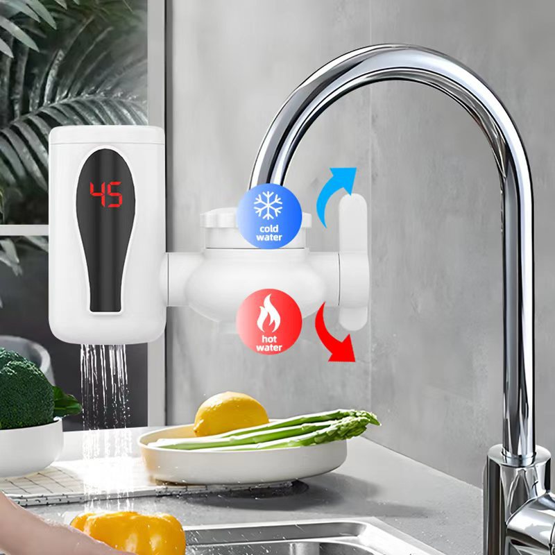 ⚡🚰 【Polovičná cena na obmedzený čas】Nová rýchlo ohrievacia kuchynská batéria, ohrev za 3 sekundy, bez potreby inštalácie, domáca elektrická batéria.
