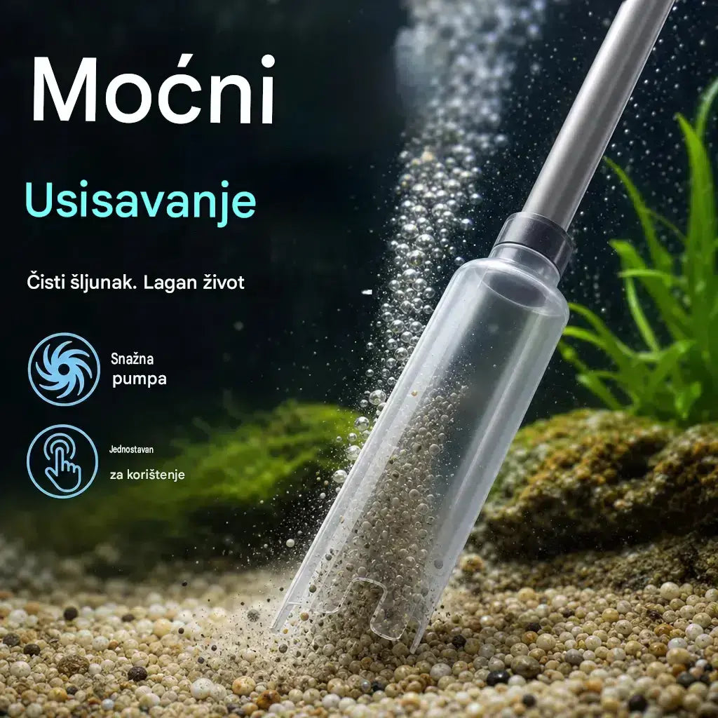 🐠 Električni čistač podloge za akvarij – Na baterije, podesiva duljina crijeva, jednostavno čišćenje – Pogodno za sve vrste akvarija 🧹🐟