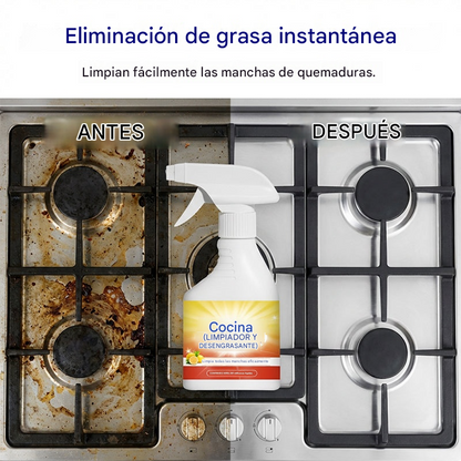 🍋【50% de descuento】Spray limpiador y desengrasante potente para cocina