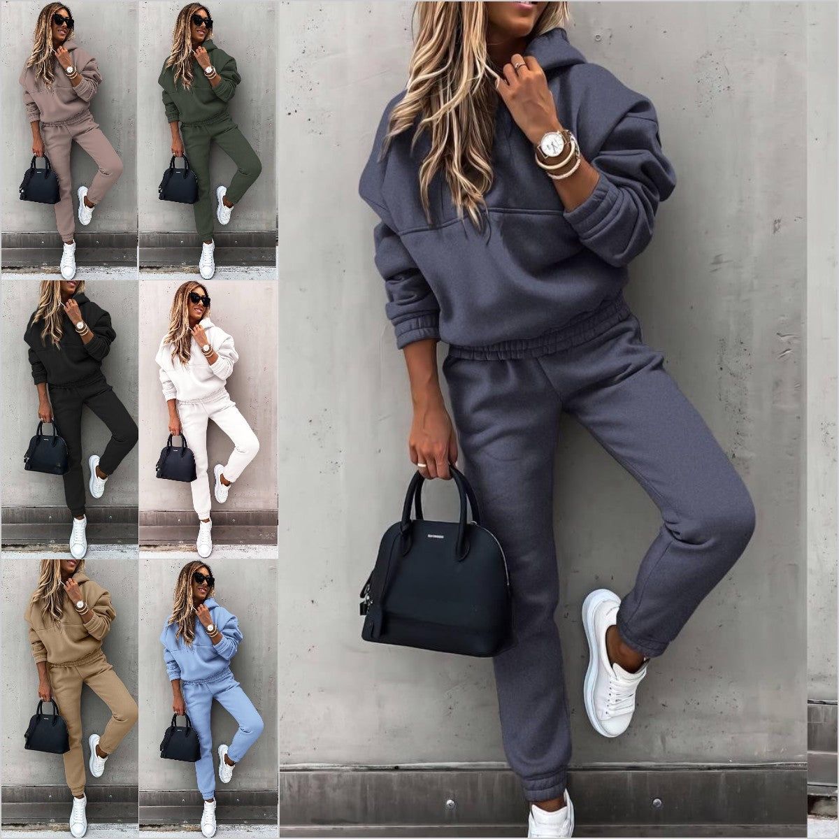 🍁【Zľava 50%】🍂 Elegantná dvojdielna tepláková súprava s dlhým rukávom, ležérna, štýlová a pohodlná, ideálna na každodenné nosenie vonku.