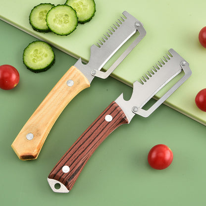 🔥Kupite 1, dobijte 1 gratis (2 komada)🧅🔪 Višenamjenska kuhinjska gulilica 3 u 1: Guli, sjecka povrće, reže meso i otvara boce! 🔥