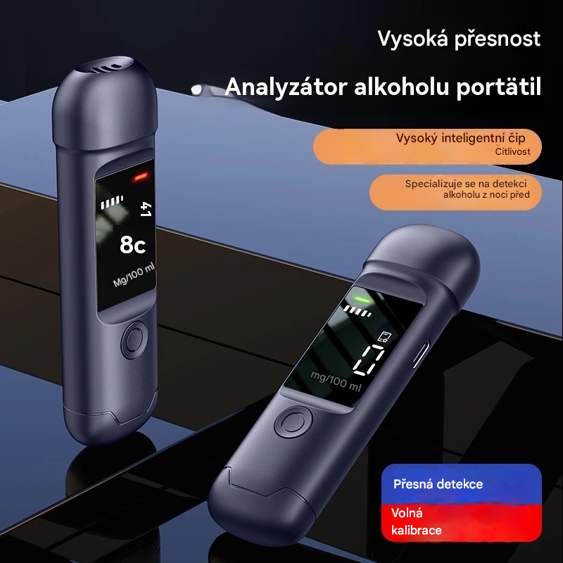 🍷【-50 % sleva】Hitový přenosný přesný alkohol tester – otestujte se před jízdou
