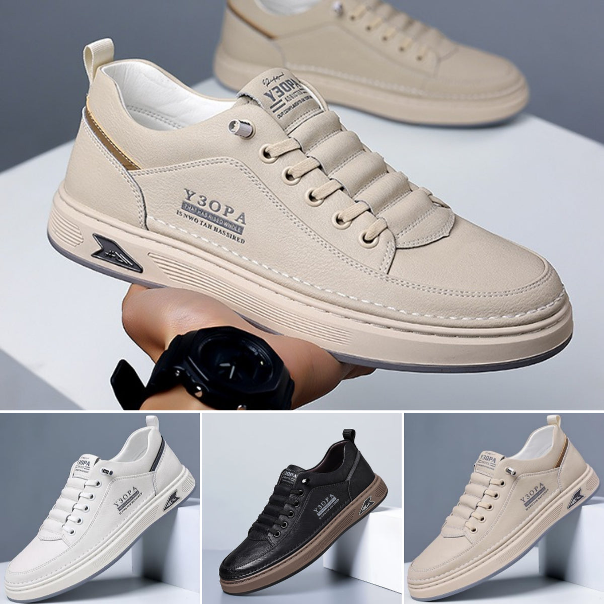 🔥✨【39-44】2026 męskie oddychające płaskie buty ze skóry naturalnej