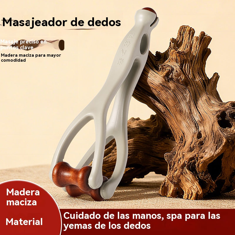 ✨🌿 【Compra 2 y llévate 2 gratis】Masajeador de dedos de madera natural, ayuda a desbloquear meridianos y aliviar la fatiga de las manos