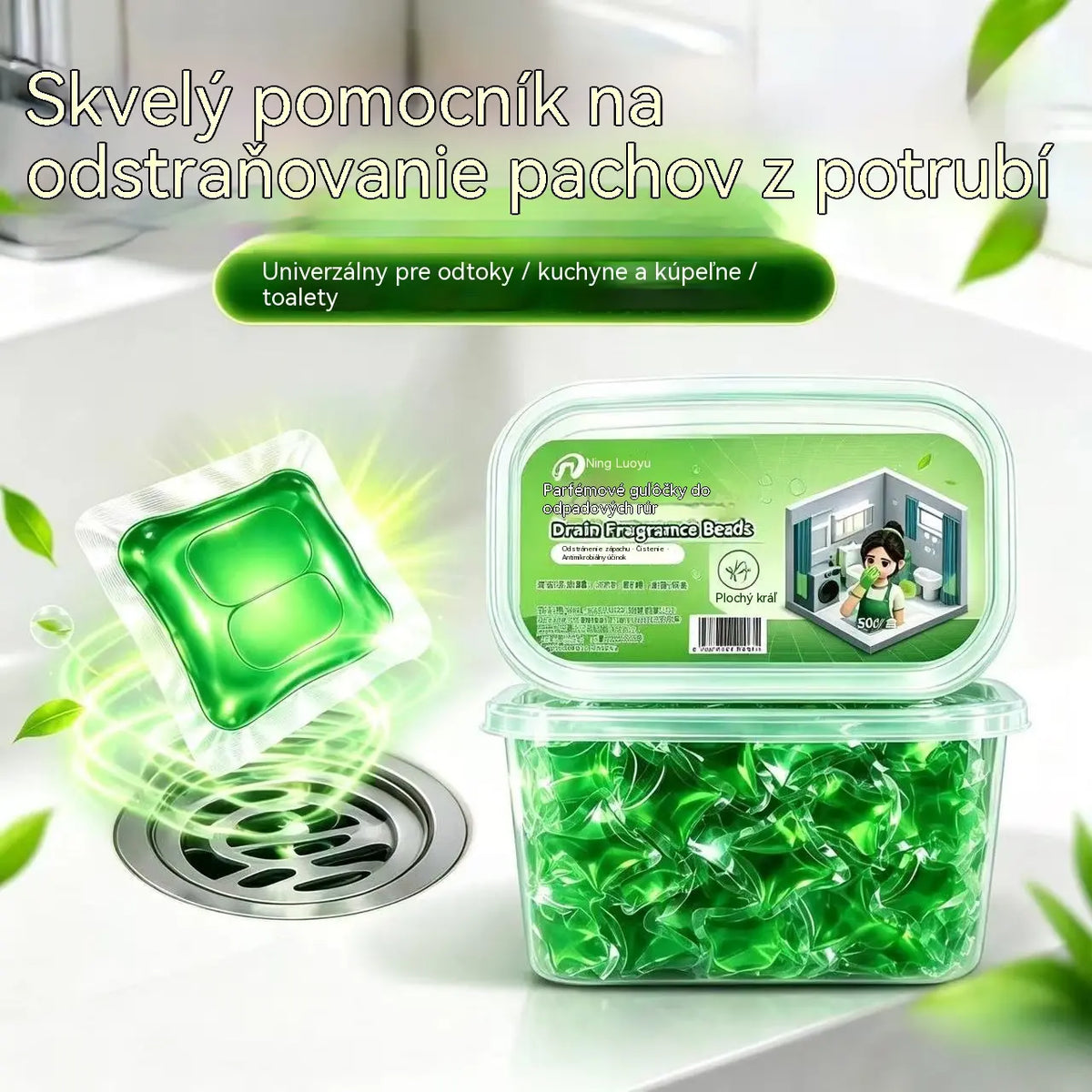 2 balenia (100 tabliet) za 22 eur. Vo vode rozpustné kapsuly na elimináciu zápachu z odtokov – dokonalé riešenie na zamedzenie šírenia zápachu v kúpeľniach a kuchyniach.