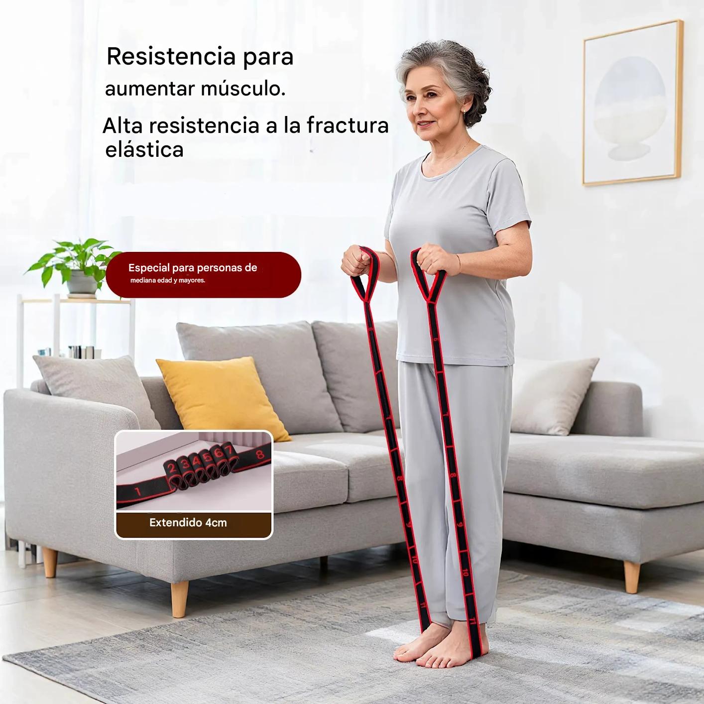 50%OFF--Banda de goma de resistencia para desarrollar músculos, estirar piernas y banda de goma elástica para personas de mediana edad y mayores.