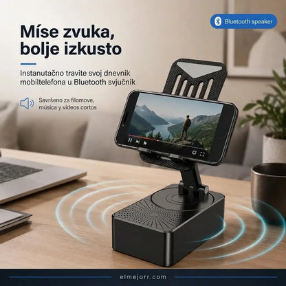 🔥 3 u 1: Bluetooth zvučnik + punjač + stalak za telefon od 360° 📱🔊⚡