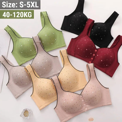 😍 ❤️【Sada 3 kusov】【50% zľava】Dámska podprsenka bez kostíc z prírodnej bavlny 【40-120 kg】