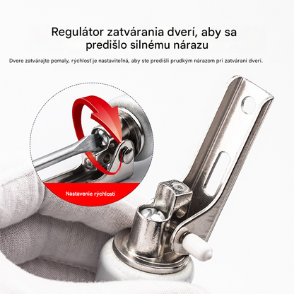 👍👍 Pneumatický zatvárač dverí, dvere s jemným zatváraním, mechanizmus tichého dovierania