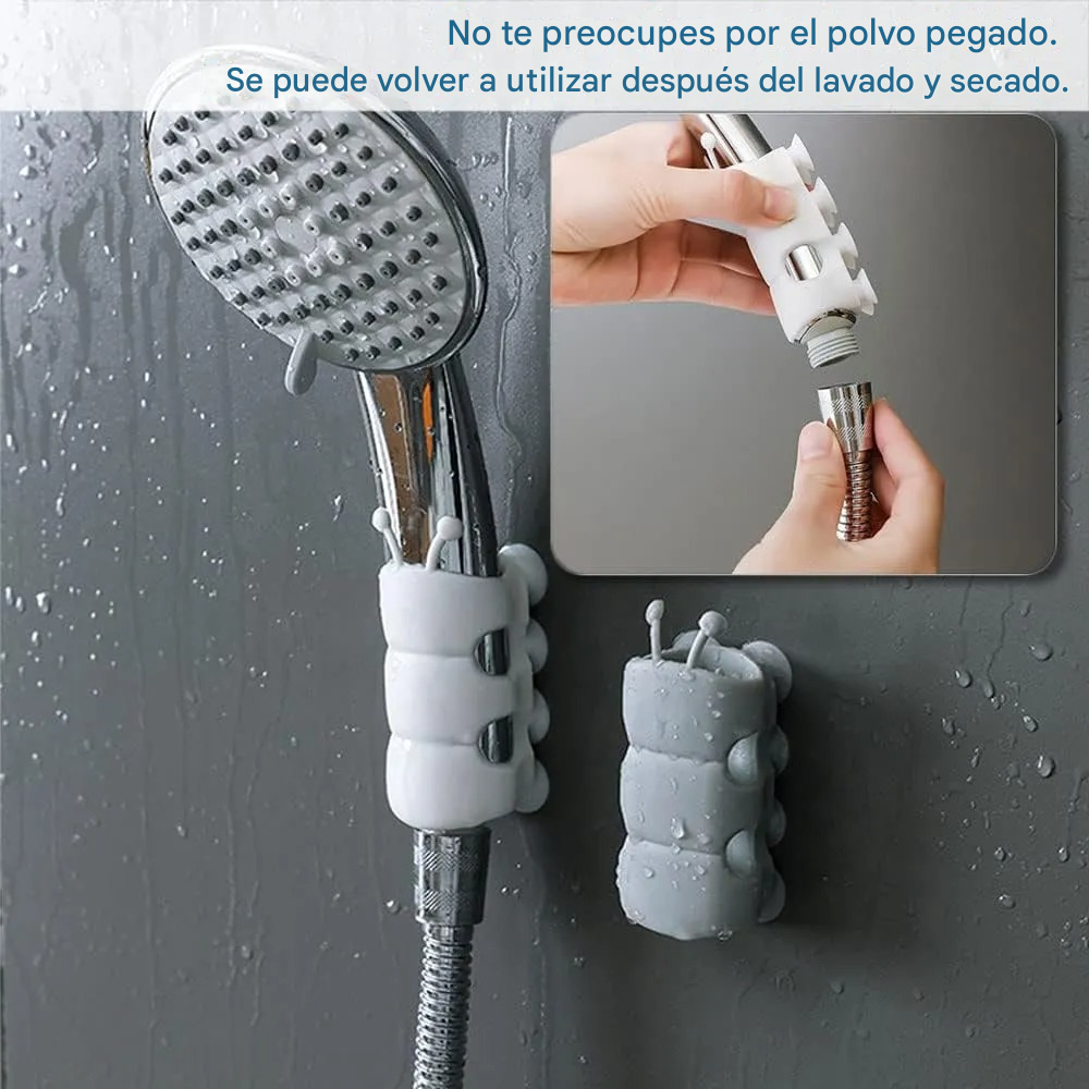 🚿【Compra 5 y llévate 5 gratis】Nuevo soporte de silicona adhesivo para cabezal de ducha