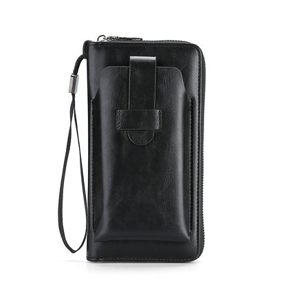 💼🔥Cartera multifuncional para hombre, hecha a mano en cuero genuino, estilo totalmente nuevo.