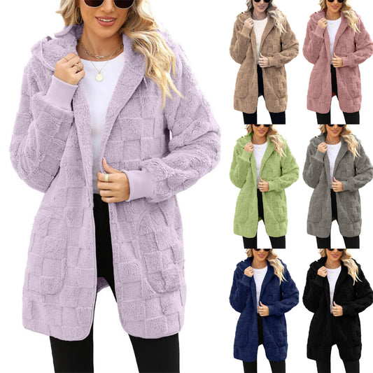 ☃️¡Descuento por tiempo limitado del 39%!❄️[Tallas S-5XL]🌸Novedad de invierno: Chaqueta informal de forro polar a cuadros para mujer