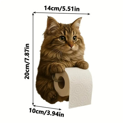🐱【Horúci výpredaj roka】💥Roztomilý držiak na toaletný papier s mačkou✨📦Doprava zadarmo – skladom