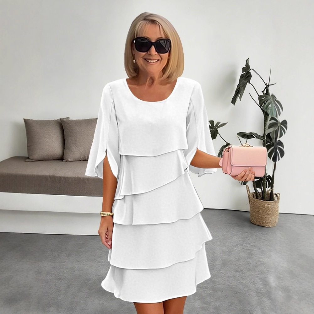 💃🎁【S-3XL】✨Elegantné viacvrstvové šaty s volánikmi na manžetách, štýlové a sofistikované💃