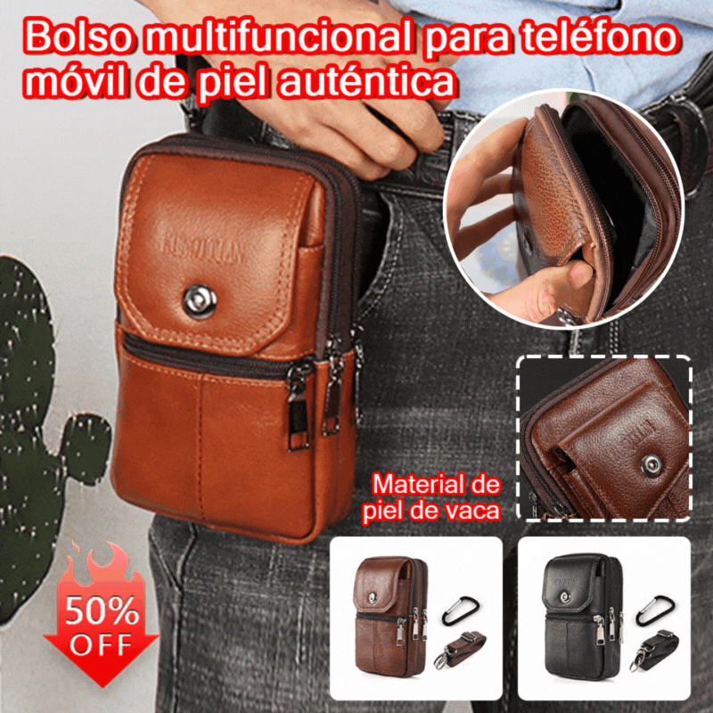 🔥🔥【50% de descuento por tiempo limitado】Bolso portátil para hombre, diseño híbrido (crossbody y bandolera)