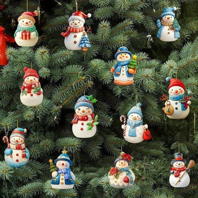 🎄⛄【Zľava 50 % na obmedzený čas】Roztomilá vianočná ozdoba snehuliaka【24 kusov】