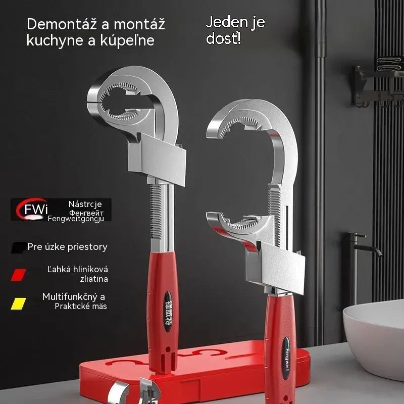 🔧 Nastaviteľný multifunkčný kľúč na batérie – ľahký a protišmykový!