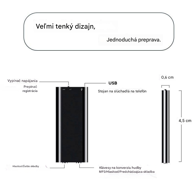🔥⏰ 【Časovo obmedzená zľava −50 %】Mini inteligentný hlasový záznamník s hlasovou aktiváciou