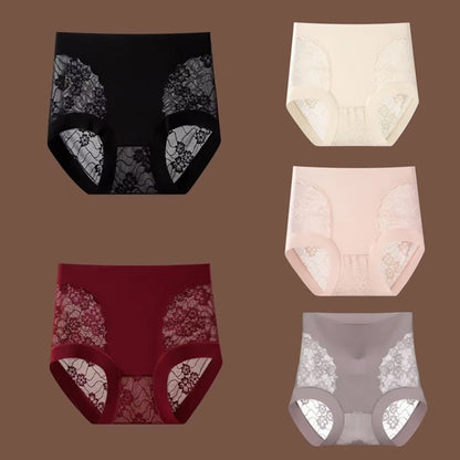 🎀🔥【Časově omezená sleva 50 %】Dámské krajkové kalhotky, bezešvé provedení, vysoká elasticita, tvarování bříška a zvednutí hýždí【balení 5 ks】
